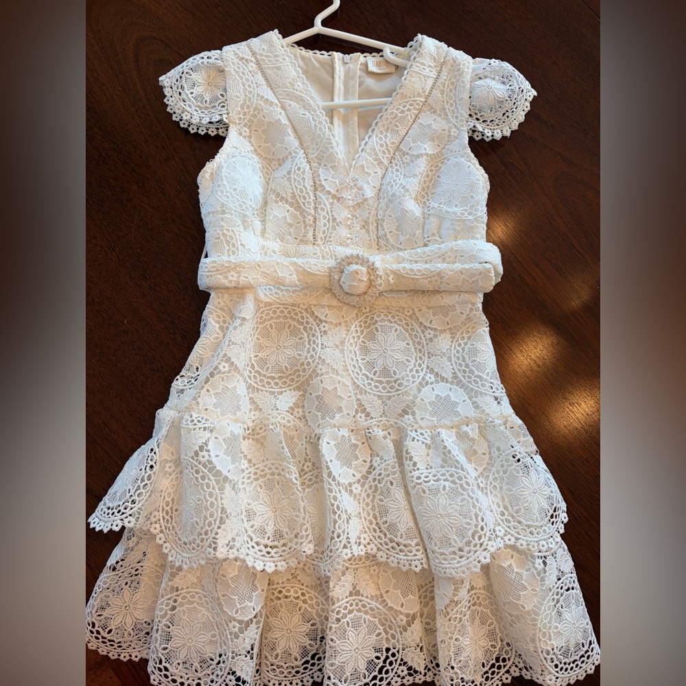 Marlo Kids Angel White Lace Kids Dress